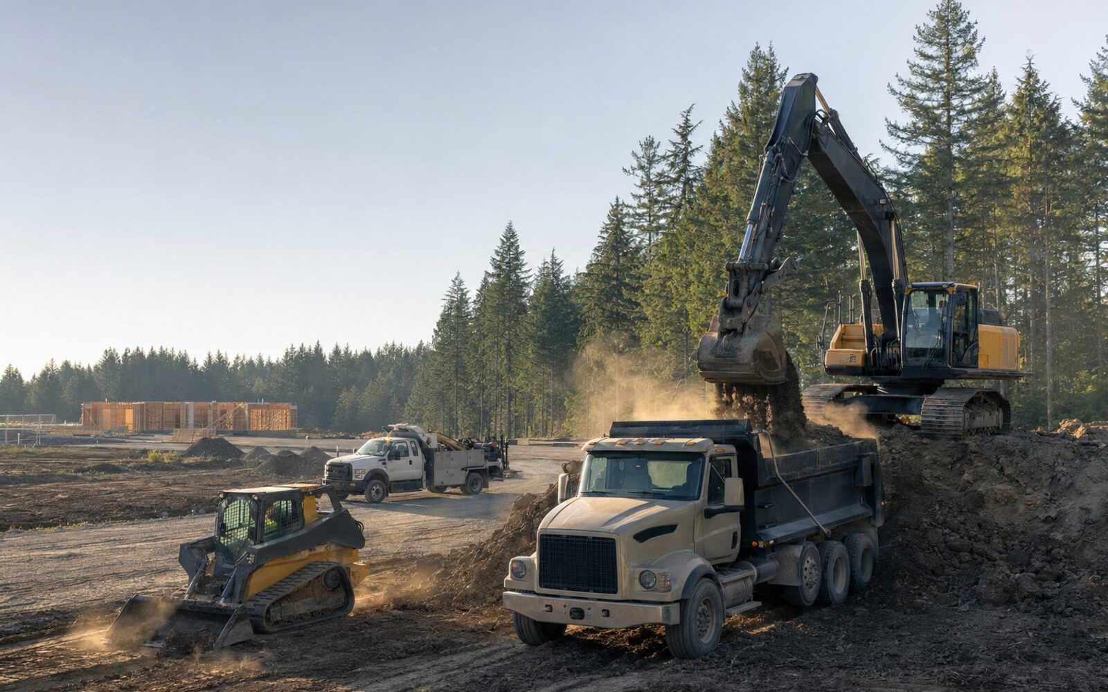 Owned commercial equipment fleet working in the business
